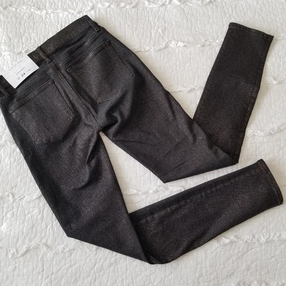 LOFT Skinny Slim Pocket Glitter Jeans 24/00 NWT Sparkle! - Picture 7 of 9